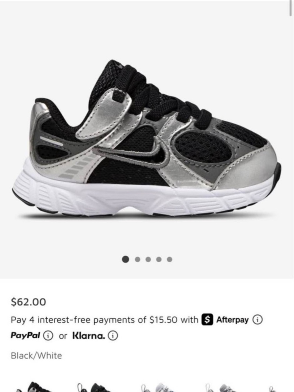 Brand New Nike V5 RNR Toddler Shoes Size 2C